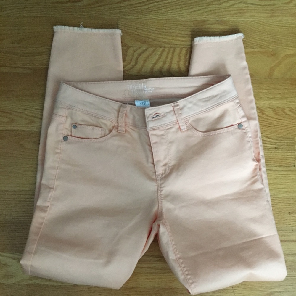 Peach colored jeans